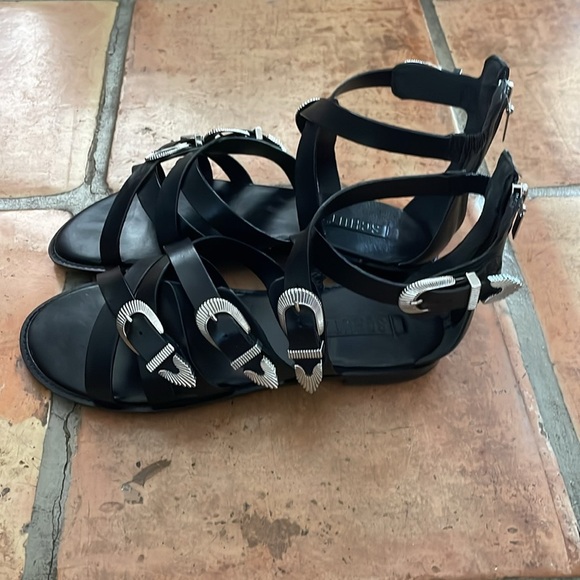 NEW Schutz Harper Leather Sandal Black Size 11 New in Box MSRP$198 - Picture 8 of 16